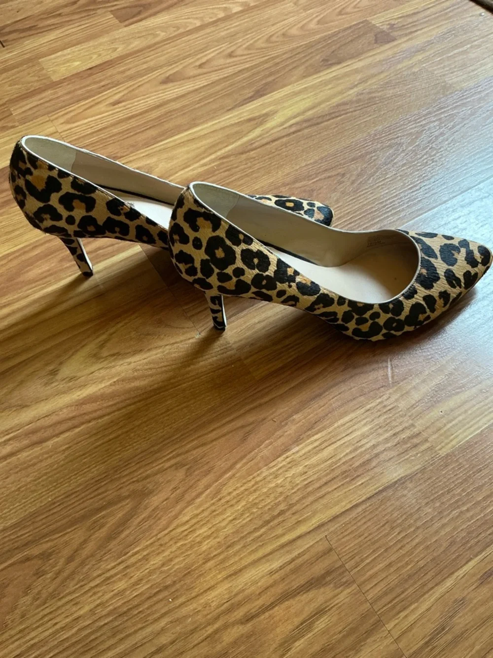 INC International Concepts Leopard Print Tan and Black Pointed Toe Pumps